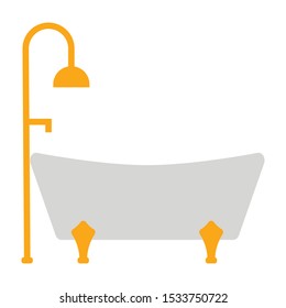 bathtub flat icon. You can be used bathtub icon for several purposes.