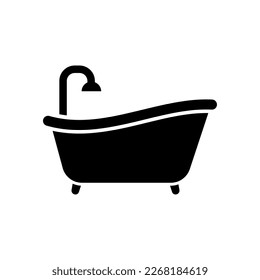 bathtub flat style vector icon