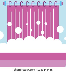 bathtub foam bubbles and curtain bathroom