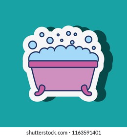 bathtub foam bubbles sticker bathroom