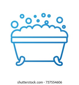 bathtub foam clean hygiene interior ceramic icon