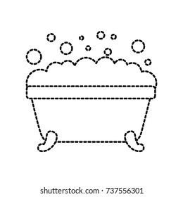 bathtub foam clean hygiene interior ceramic icon