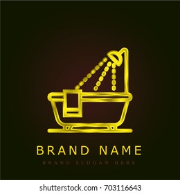 Bathtub golden metallic logo