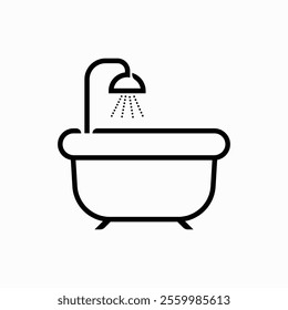 Bathtub icon, Creative vector of bathtub, bathing and spa editable vector template