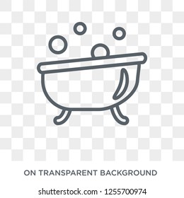 Bathtub icon. Bathtub design concept from Hotel collection. Simple element vector illustration on transparent background.