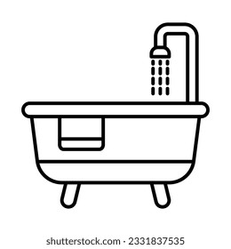 Bathtub Icon Design For Personal And Commercial Use