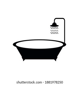 Plantilla de diseño de icono de bañera vector ilustración aislada