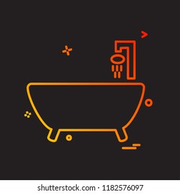 Bathtub icon design vector