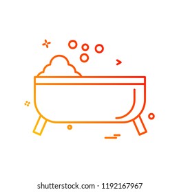 Bathtub icon design vector