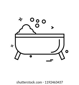 Bathtub icon design vector