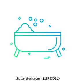 Bathtub icon design vector