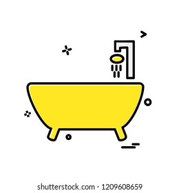 Bathtub icon design vector
