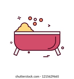 Bathtub icon design vector