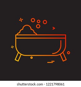 Bathtub icon design vector