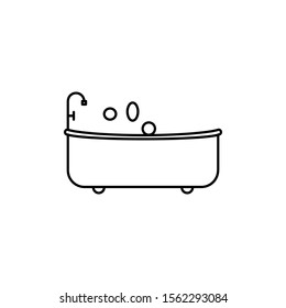 bathtub icon design vector template
