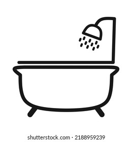 bathtub icon with flat design