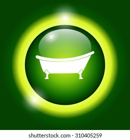Bathtub Icon. Flat design style eps 10