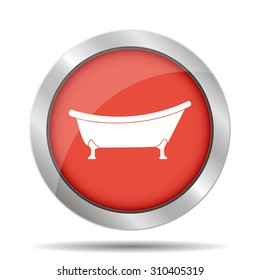 Bathtub Icon. Flat design style eps 10