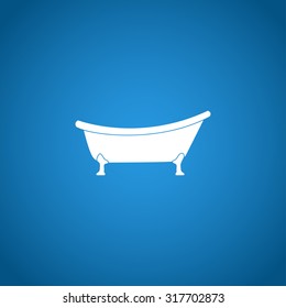 Bathtub Icon. Flat design style eps 10
