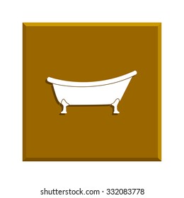Bathtub Icon. Flat design style eps 10
