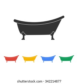 Bathtub Icon. Flat design style eps 10