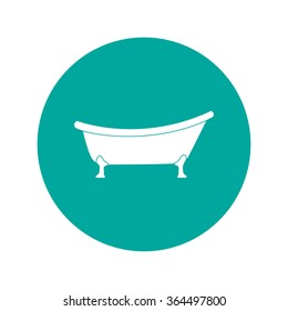 Bathtub Icon. Flat design style eps 10