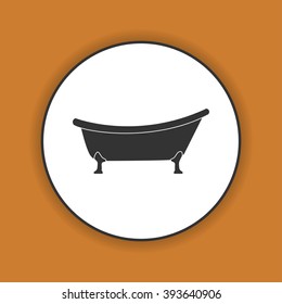 Bathtub Icon. Flat design style eps 10