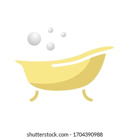 Bathtub icon flat design vector template