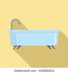 Bathtub icon. Flat illustration of bathtub vector icon for web design