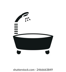 Bathtub icon glyph vector design templates simple and modern