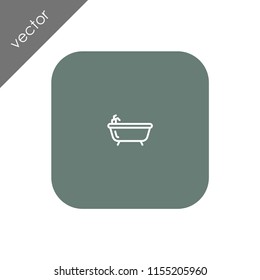 bathtub icon - illustration