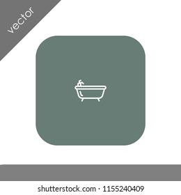 bathtub icon - illustration