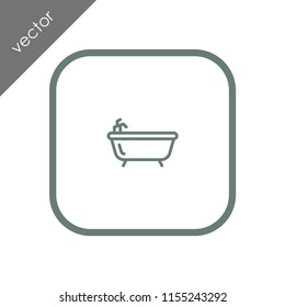 bathtub icon - illustration