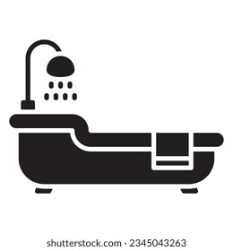 Bathtub icon or illustration black style