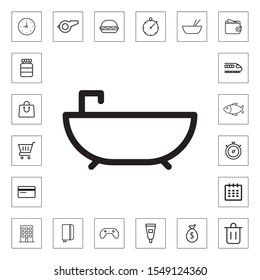 Bathtub icon illustration isolated vector sign symbol