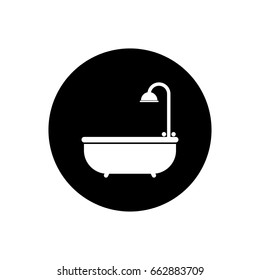 Bathtub icon illustration isolated vector sign symbol
