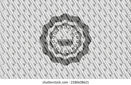 Badewanne Symbol in silbernem Farbzeichen. Skaliert Muster. Vektorgrafik. Detaillierte Angaben. 