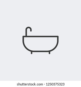 Bathtub icon isolated on background. Bathroom symbol modern, simple, vector, icon for website design, mobile app, ui. Vector Illustration