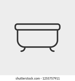 Bathtub icon isolated on background. Bathroom symbol modern, simple, vector, icon for website design, mobile app, ui. Vector Illustration