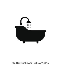 Bathtub icon isolated on white background