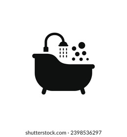 Bathtub icon isolated on white background