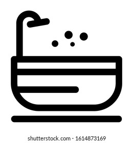 bathtub icon isolated sign symbol vector illustration - high quality black style vector icons
