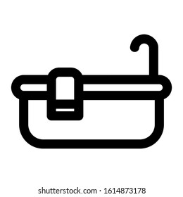 bathtub icon isolated sign symbol vector illustration - high quality black style vector icons

