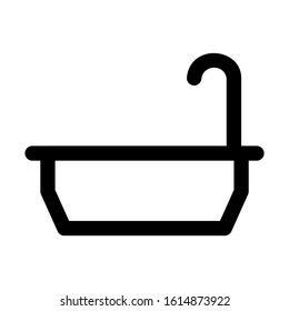 bathtub icon isolated sign symbol vector illustration - high quality black style vector icons
