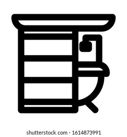 bathtub icon isolated sign symbol vector illustration - high quality black style vector icons

