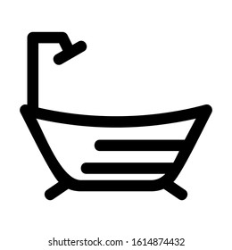 bathtub icon isolated sign symbol vector illustration - high quality black style vector icons
