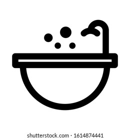 bathtub icon isolated sign symbol vector illustration - high quality black style vector icons
