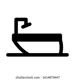 bathtub icon isolated sign symbol vector illustration - high quality black style vector icons
