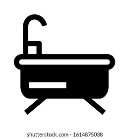 bathtub icon isolated sign symbol vector illustration - high quality black style vector icons
