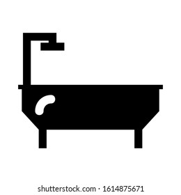 bathtub icon isolated sign symbol vector illustration - high quality black style vector icons
